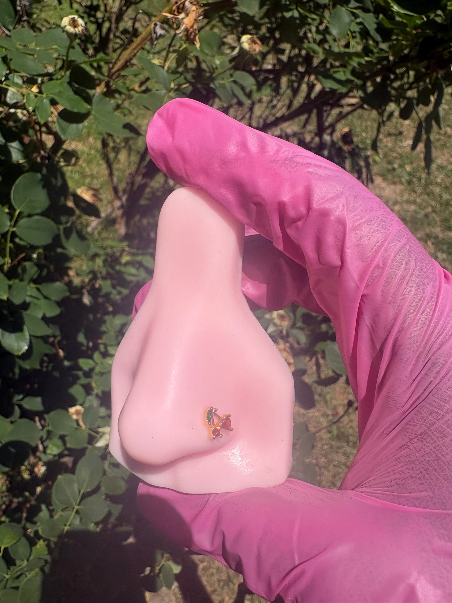 Luxe cherry nose ring