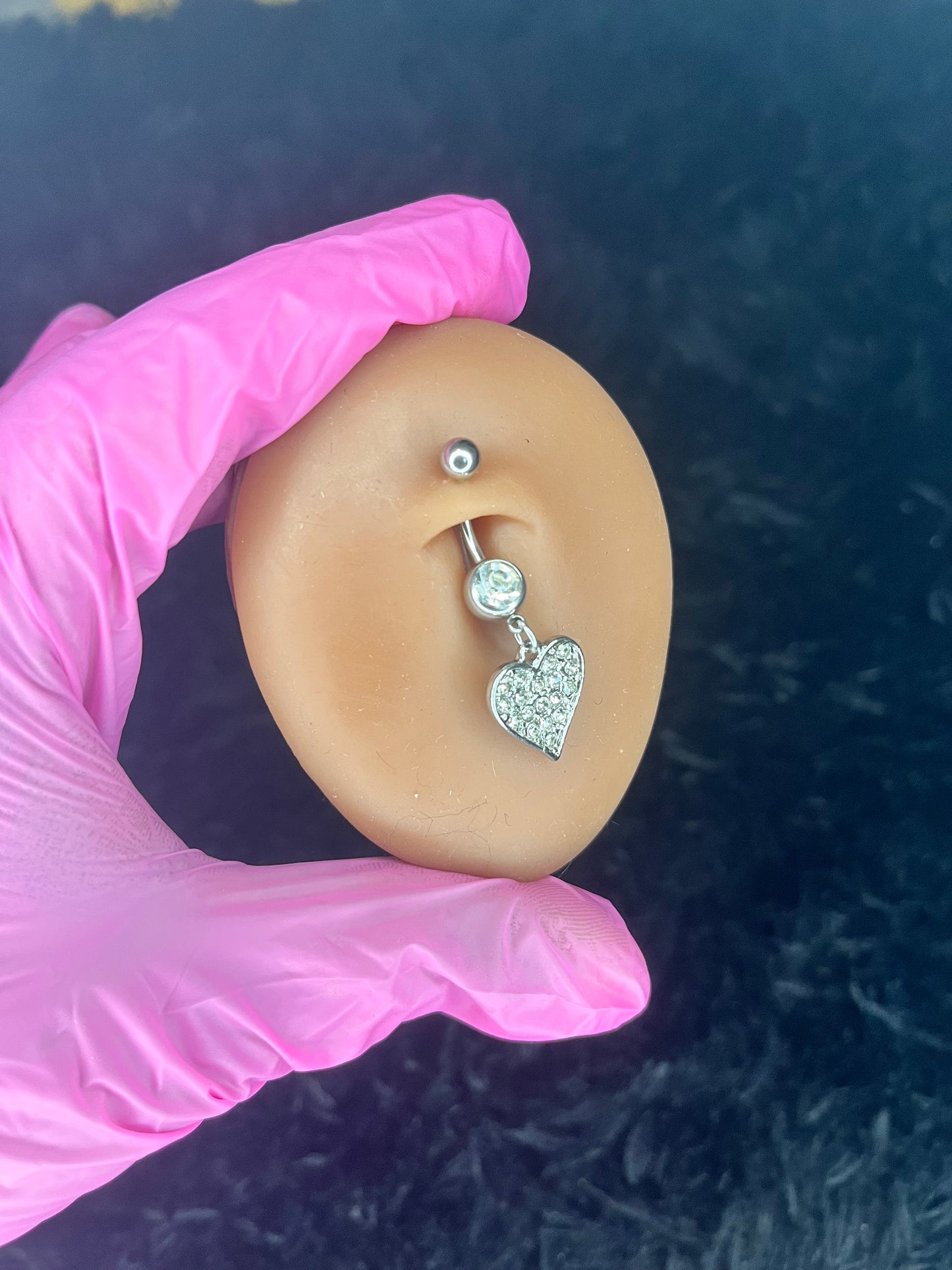 Chrome Heart Belly Ring