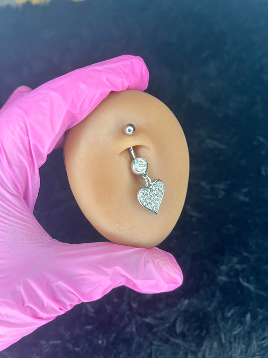 Chrome Heart Belly Ring