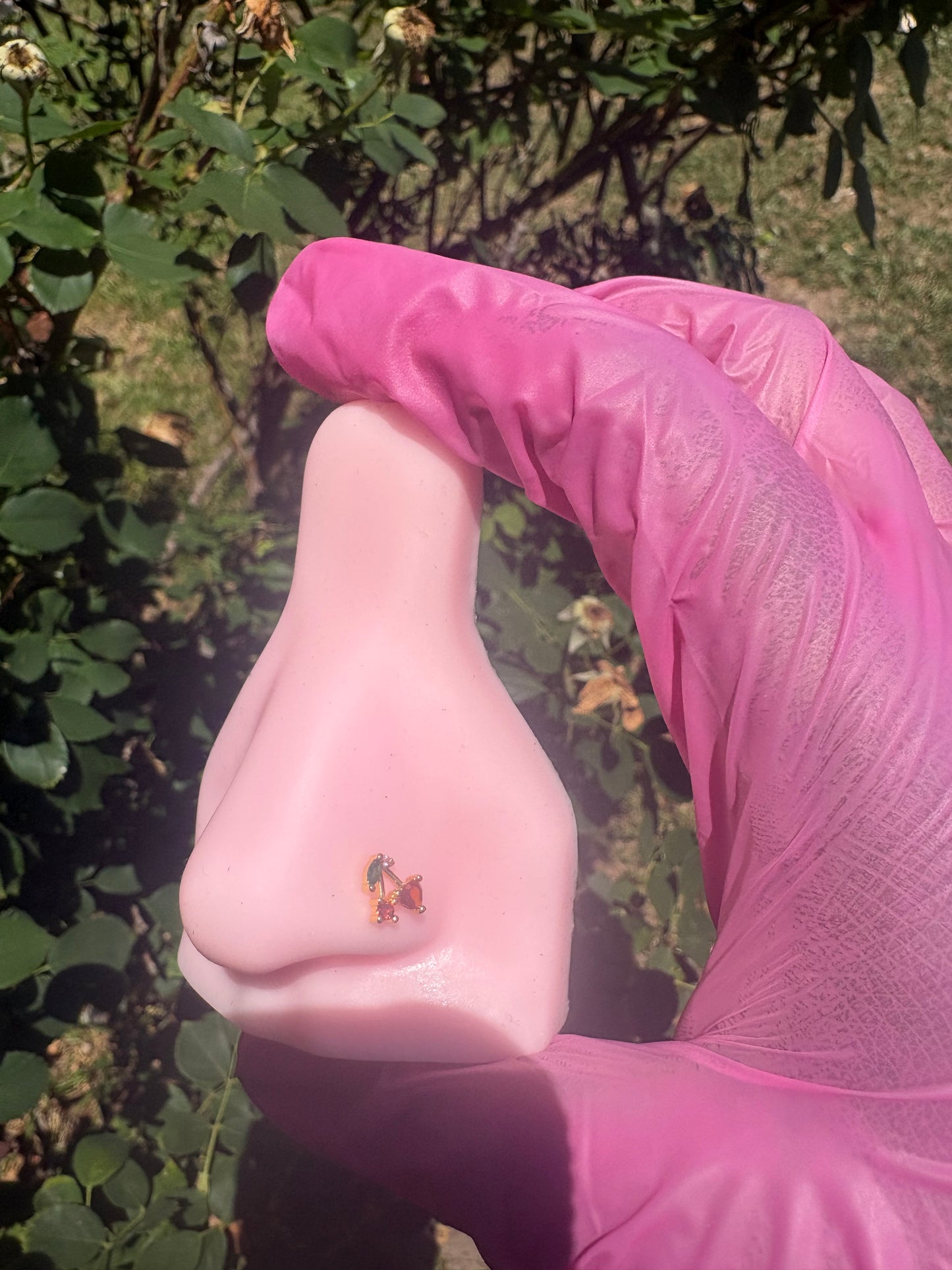Luxe cherry nose ring